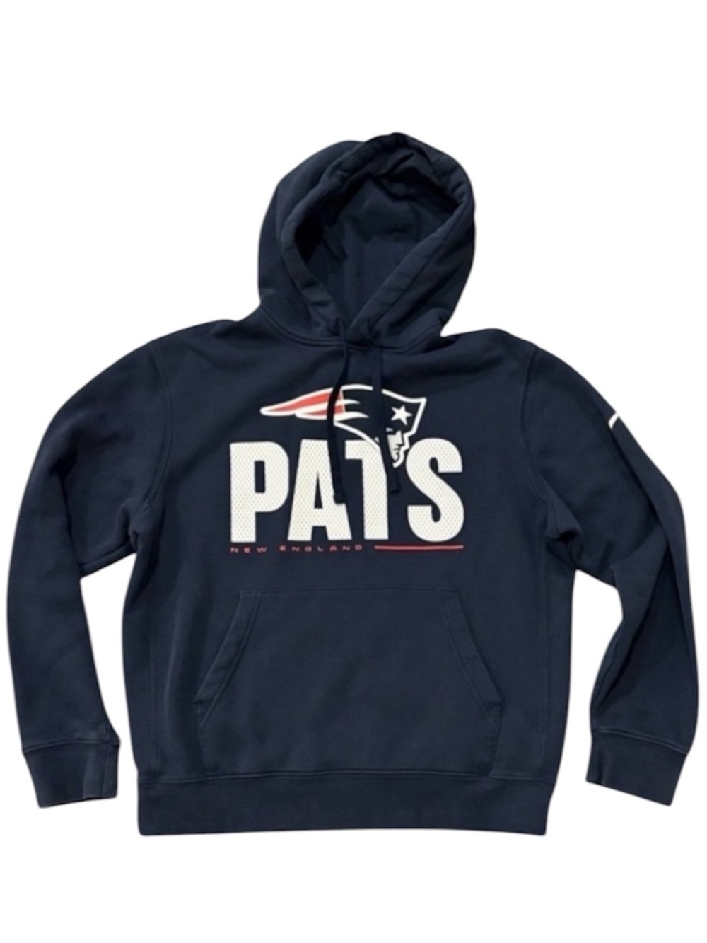 Nike New England Patriots PATS Navy Pullover Hoodie Men’s Medium